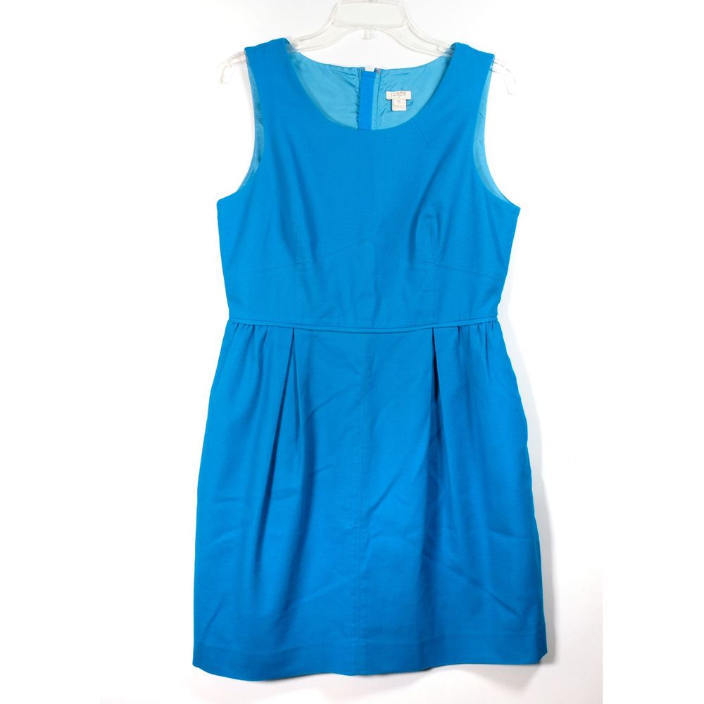 J. Crew Turquoise Blue Sleeveless Sheath Career Dress